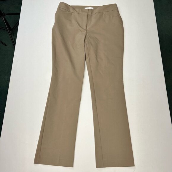 Chicos Womens Chino Pants Khaki Tan Flat Front Mid Rise Pockets XS - Picture 1 of 9